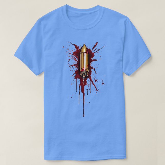 Bloody Bullet Wound T-Shirt (Design Front)