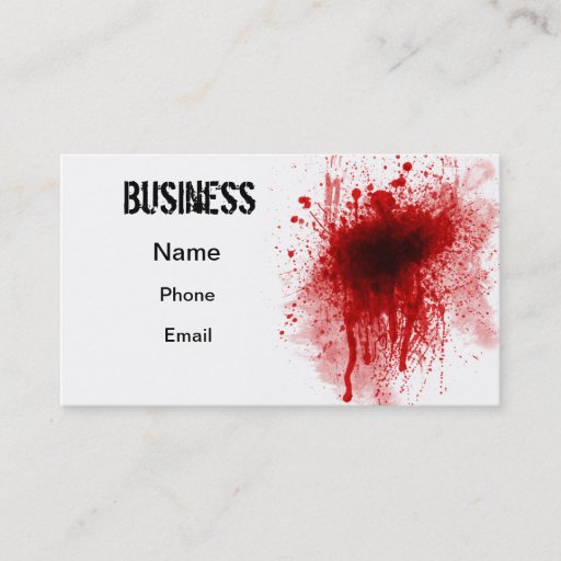 Customizable Bloody Business Business Card