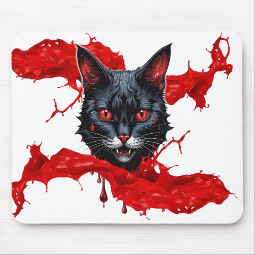 Bloody cat mouse pad