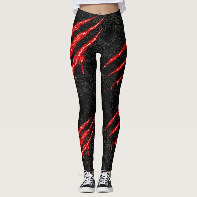  Bloody Claw Marks Leggings (Front)