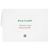 Bloody Cranesbill flower Cards (Back Horizontal)