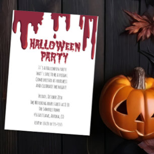 Bloody Drip Halloween Spooky Party Invitation