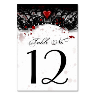 Bloody Elegant Matching Halloween Table Cards