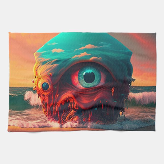 Bloody Eyes Kitchen Towel (Horizontal)
