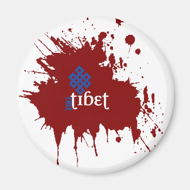 Bloody free tibet magnet (Front)