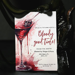 Bloody Good Time Halloween Cocktails Party Invitation