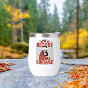 Bloody Good Vintage Fun Halloween Vampire Thermal Wine Tumbler