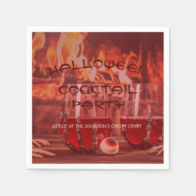 Bloody Halloween Cocktail Party Napkins (Front)