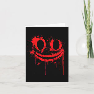 Bloody Halloween Costume I Blood Splatter Smile  Card