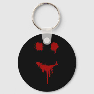 Bloody Halloween Costume I Blood Splatter Smile Keychain