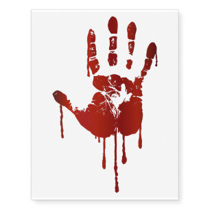 Bloody halloween hand temporary tattoos
