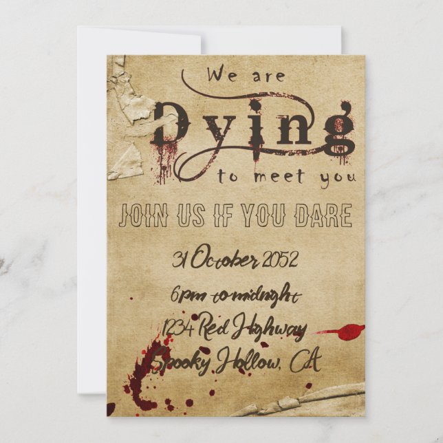 Bloody Halloween Invitation (Front)