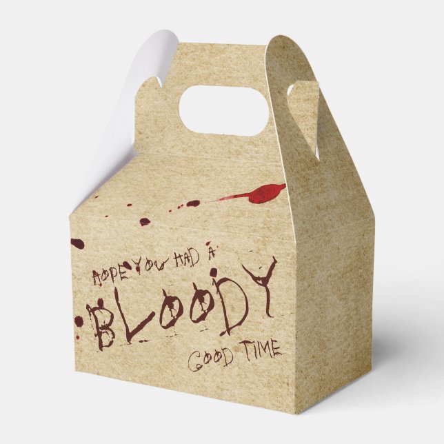 Bloody Halloween Party Favor Box (Front Side)