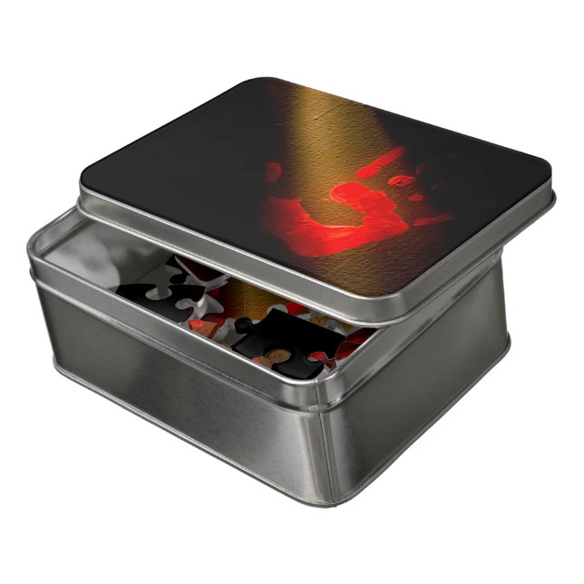 Bloody Hand Jigsaw Puzzle (Lid Open)