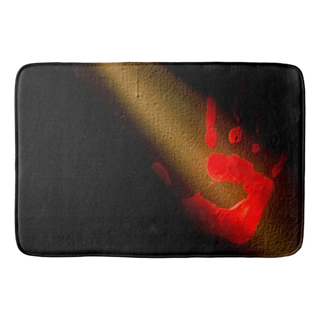 Bloody Hand Print Bath Mat (Front)