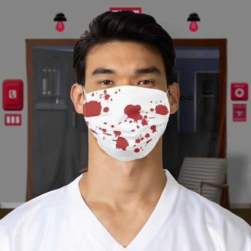 Bloody Hand Print Blood Spatter Halloween Props Adult Cloth Face Mask