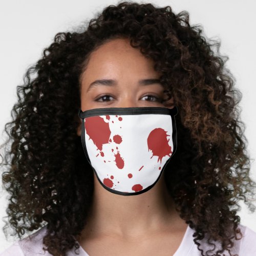Bloody Hand Print Blood Spatter Halloween Props Face Mask
