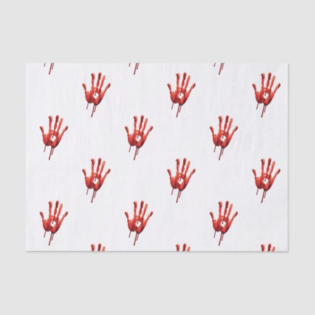 Bloody Hand Print Tissue Paper (Front)