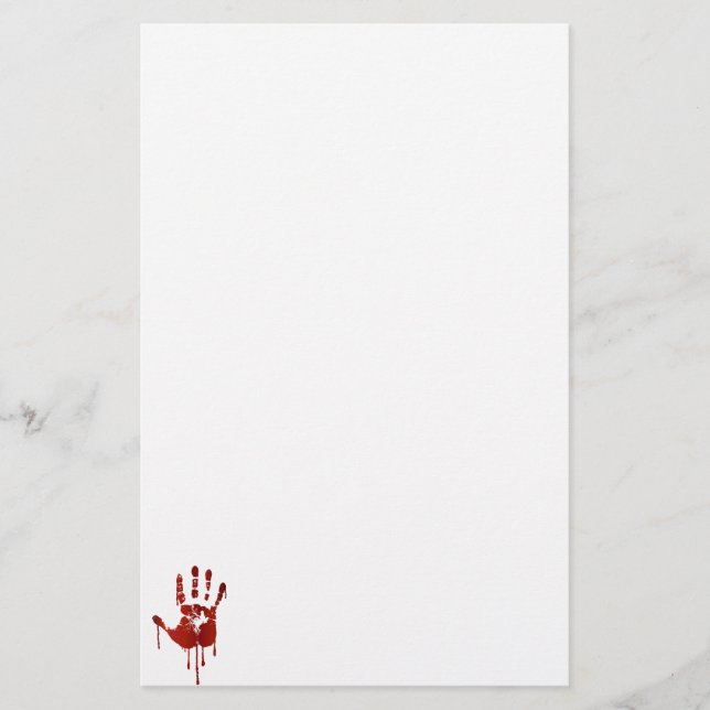 Bloody hand stationery (Front)
