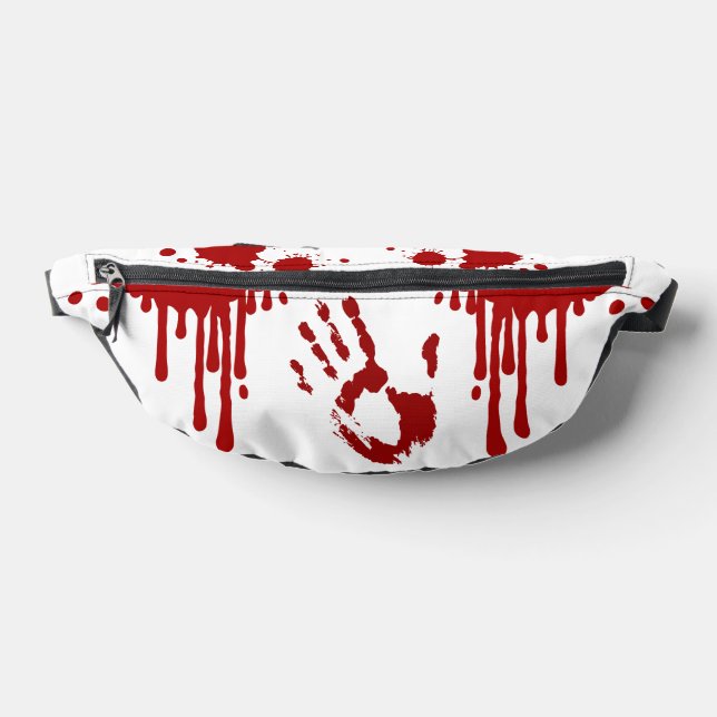 Bloody Handprint Blood Splattered Horror Fanny Pack (Lay Down)