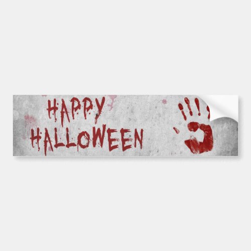 Bloody Handprint Halloween Bumper Sticker