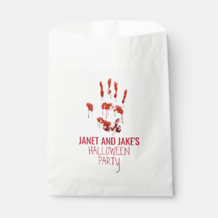 Bloody Handprint Halloween  Favor Bag