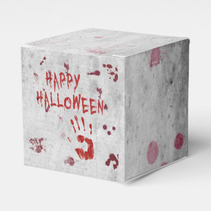 Bloody Handprint Halloween Favor Boxes