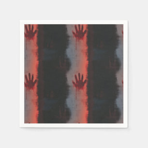 Bloody Handprint Halloween Napkins