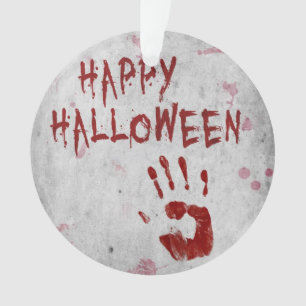 Bloody Handprint Halloween Ornament