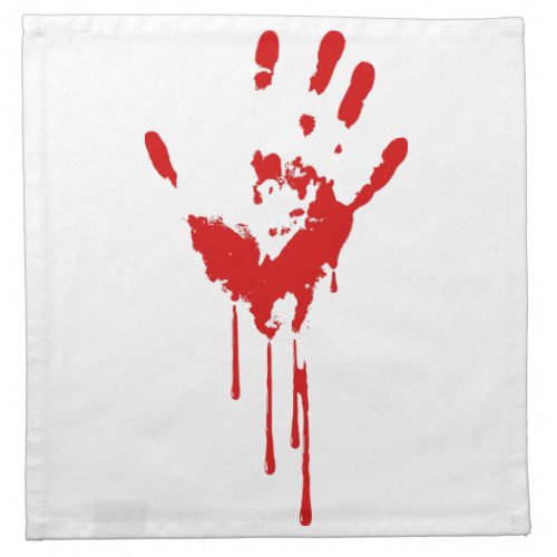 bloody handprint _ handprint cloth napkin