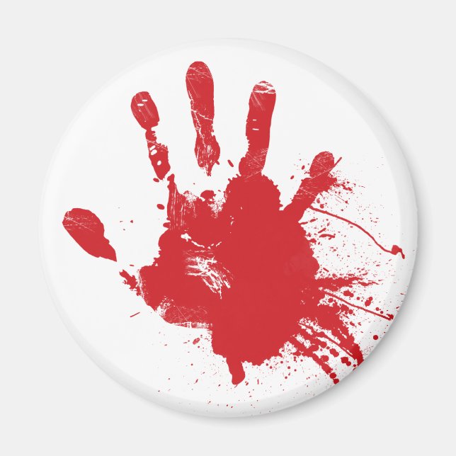 Bloody Handprint Magnet (Front)