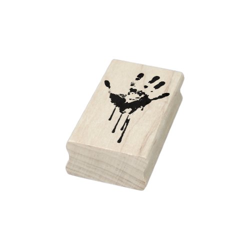 Bloody Handprint Rubber Stamp