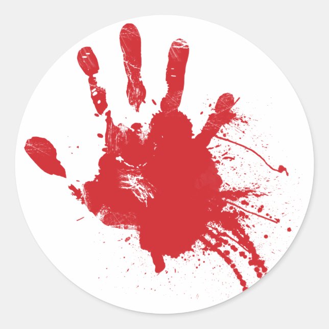 Bloody Handprint Sticker (Front)