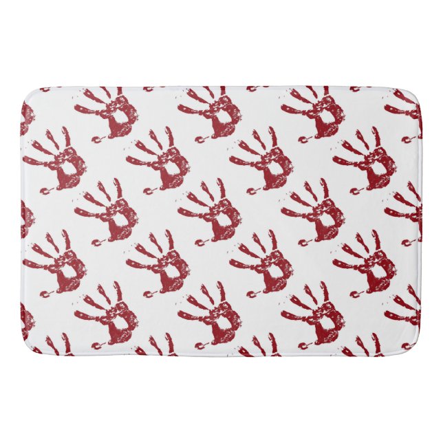 Bloody Handprints Bath Mat (Front)