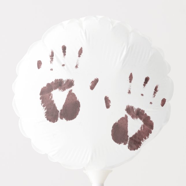 Bloody Handprints Birthday Murder Mystery Balloon (Front)