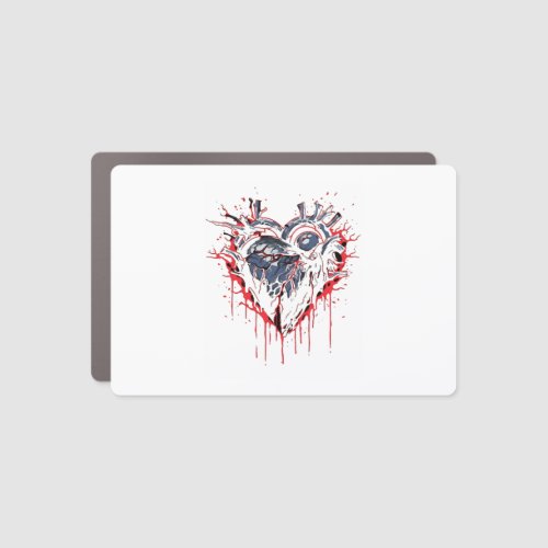 Bloody Heart Gothic Goth Black Hearts Car Magnet