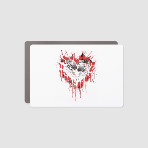 Bloody Heart Gothic Goth Black Hearts  Car Magnet