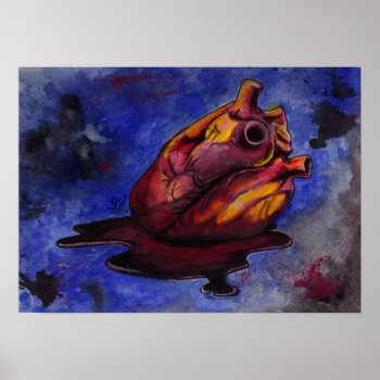 Bloody Heart Poster by missperple at Zazzle