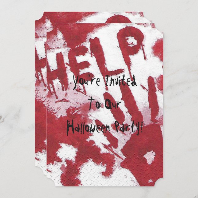 bloody help invitation (Front/Back)