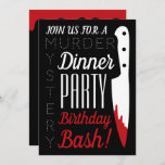 Bloody Knife, Murder Mystery Birthday Party Invitation at Zazzle