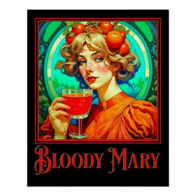 Bloody Mary Art Nouveau Poster (Front)
