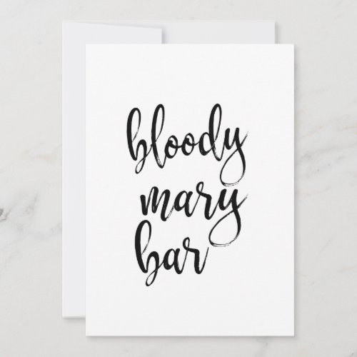 Bloody Mary Bar Affordable Calligraphy Sign