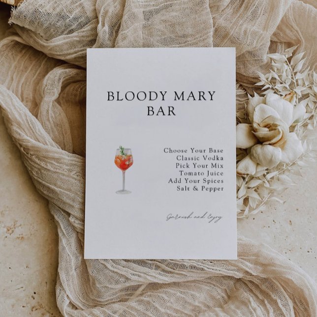 Bloody Mary Bar Bridal Shower Invitation (Bloody Mary Bar Bridal Shower Invitation)