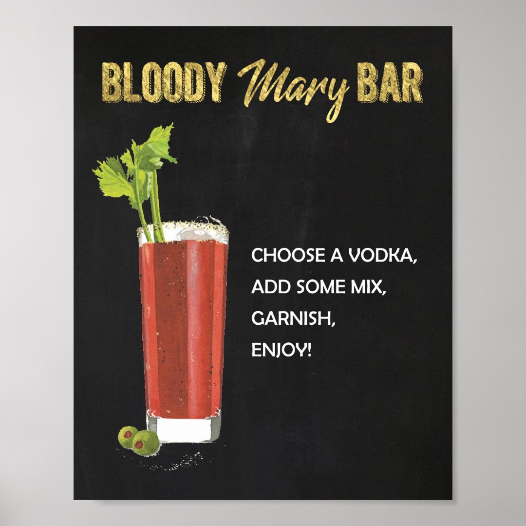 Bloody Mary Bar Sign | Zazzle