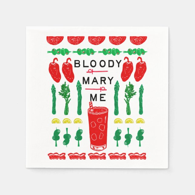 Bloody Mary Bev Naps Napkins (Front)