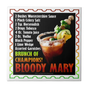 BLOODY MARY, Brunch of Champions Ceramic Tile