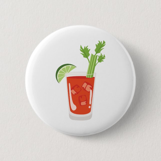Bloody Mary Cocktail Button (Front)