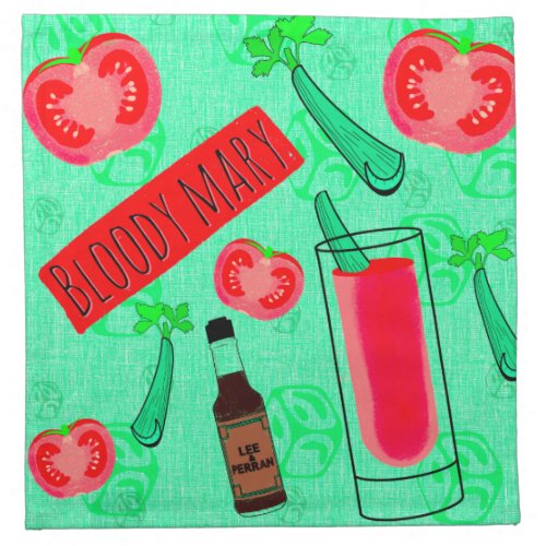 Bloody Mary Cocktail Cloth Napkin