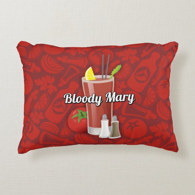 Bloody Mary Cocktail Decorative Pillow (Front)