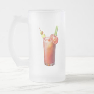 Bloody Mary Cocktail Frosted Glass Beer Mug